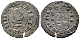 Felipe IV (1621-1665). 16 maravedís. 1664. Sevilla. R. (Cal-498). (Jarabo-Sanahuja-M616). Ae. 4,24 g. MBC+. Est...20,00.