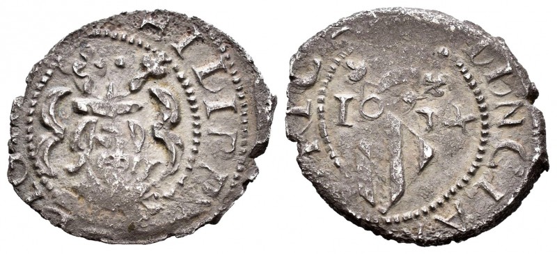 Felipe IV (1621-1665). Dieciocheno. ¿1624?. Valencia. (Cal 2019-814). Ag. 1,89 g...