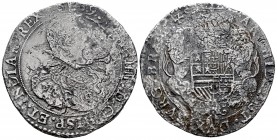 Felipe IV (1621-1665). 1 ducatón. 1639. Amberes. (Vti-1229). (Vanhoudt-642.AN). Ag. 28,91 g. Fuertes oxidaciones. BC. Est...75,00.