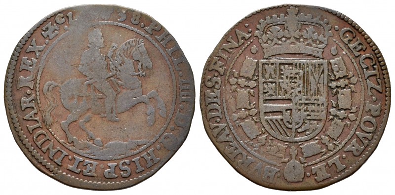 Felipe IV (1621-1665). Jetón. 1638. Bruselas. (Dugn-3930). Ae. 4,53 g. BC+. Est....