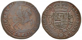 Felipe IV (1621-1665). Jetón. 1638. Bruselas. (Dugn-3930). Ae. 4,53 g. BC+. Est...50,00.