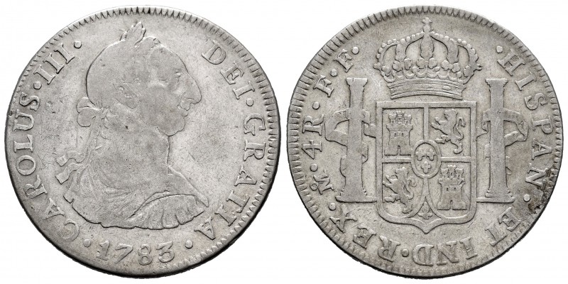 Carlos III (1759-1788). 4 reales. 1783. México. FF. (Cal-896). Ag. 13,16 g. BC/B...