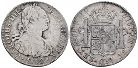 Carlos IV (1788-1808). 8 reales. 1800. México. FM. (Cal-965). Ag. 26,91 g. BC. Est...35,00.