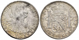 Carlos IV (1788-1808). 8 reales. 1801. México. FT. (Cal-972). Ag. 26,97 g. MBC/MBC+. Est...50,00.