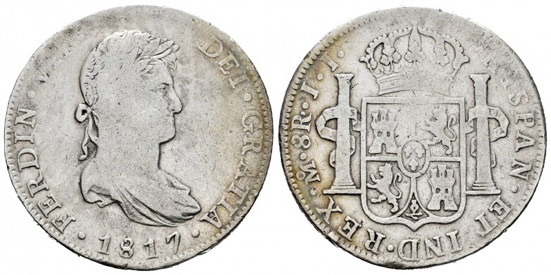 Fernando VII (1808-1833). 8 reales. 1817. México. JJ. (Cal-1332). Ag. 26,65 g. E...