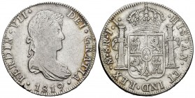 Fernando VII (1808-1833). 8 reales. 1819. México. JJ. (Cal-1334). Ag. 26,85 g. BC+/MBC-. Est...35,00.