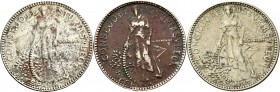 Guerra Civil (1936-1939). 1937. Asturias y León. Lote de 3 monedas de 2 pesetas. BC/BC+. Est...20,00.