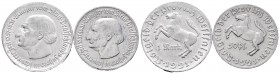 Alemania. 1921. Westphalia. Al. 50 Pfennig y 1 Mark. MBC/MBC+. Est...50,00.