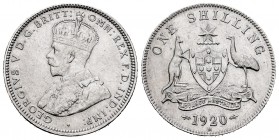 Australia. George V. 1 shilling. 1920. Melbourne. M. (Km-26). Ag. 5,66 g. MBC+. Est...60,00.