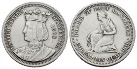 Estados Unidos. Quarter dollar. 1893. (Km-115). Ag. 6,24 g. Tirada de 24.214; Exposición de Columbia. SC-. Est...180,00.