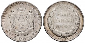 Estados Unidos. 1/2 dollar. 1920. (Km-146). Ag. 12,46 g. Muy escasa. EBC+. Est...150,00.