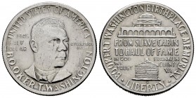 Estados Unidos. 1/2 dollar. 1946. Denver. D. (Km-198). Ag. 12,55 g. Booker Washington Memorial. EBC+. Est...30,00.