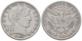 Estados Unidos. 1/2 dollar. 1910. San Francisco. S. (Km-116). Ag. 12,31 g. Escasa. BC+. Est...50,00.