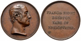 Gran Bretaña. Medalla. Siglo XIX. Ae. 37,60 g. 41mm. Francis Henry Egerton Earl de Bridgewater. EBC-. Est...35,00.