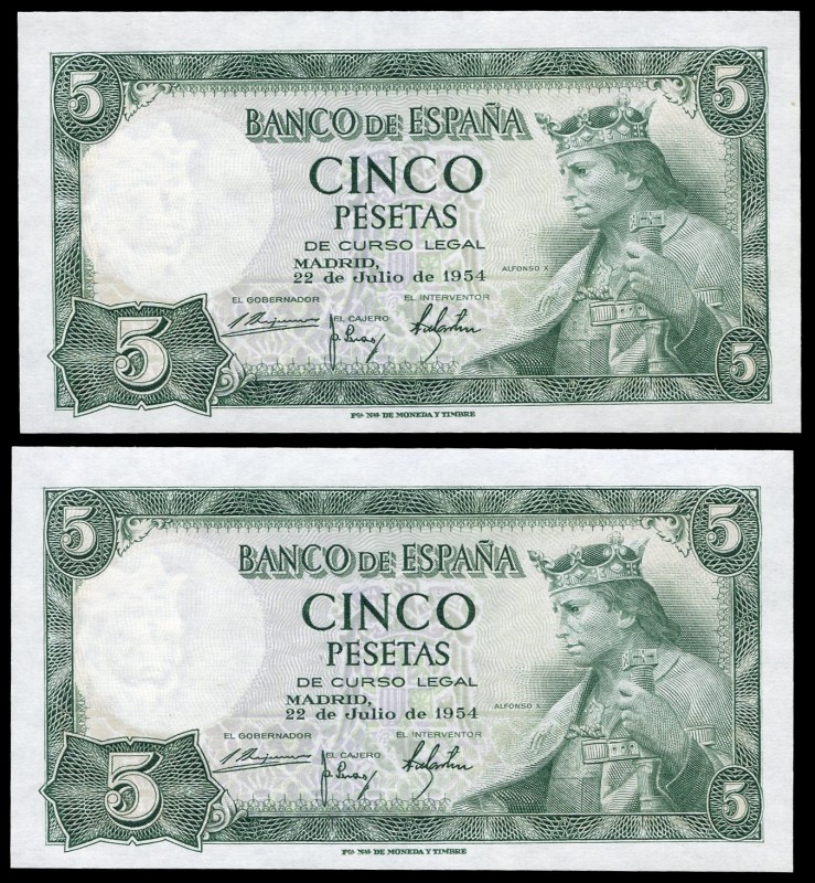 5 pesetas. 1954. Madrid. (Ed 2017-466a). 22 de julio, Alfonso X el Sabio. Serie ...