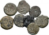 Lote de 8 monedas de Poncio Pilatos, Judaea. Prutah. Ae. A EXAMINAR. BC+/BC. Est...150,00.