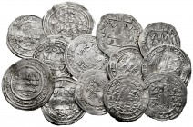 Lote de 13 monedas del Califato de Córdoba. Dirham de Al-Hakam II de diversos años. Ag. A EXAMINAR. BC+/MBC-. Est...160,00.