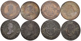 Lote de 4 monedas de Fernando VII. 12 DIneros. 1812. Mallorca. Ae. A EXAMINAR. BC/BC+. Est...70,00.
