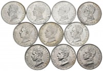 Conjunto de 10 monedas de 2 pesetas 1905. A EXAMINAR. EBC-/EBC+. Est...150,00.