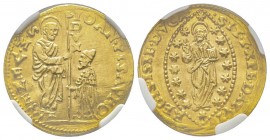 Italy, Venezia 
Giovanni Pesaro 1658-1659
Zecchino, AU 3.46 g.
Ref : Paolucci 1, Fr. 1329
Conservation : PCGS MS63. Très Rare