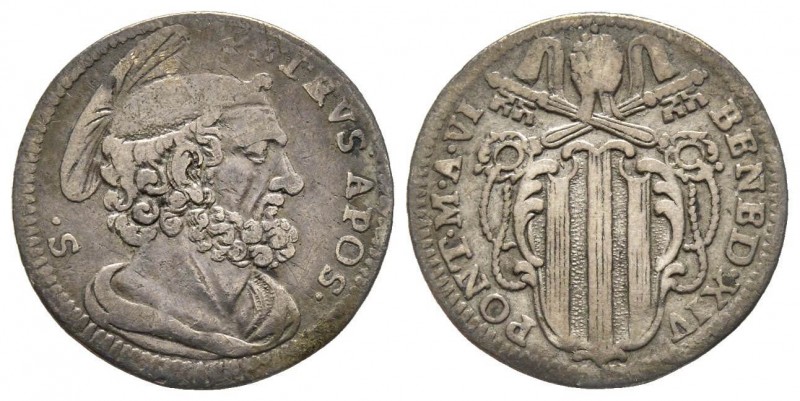 Italy, Roma
Stato Pontifificio
Benedetto XIV 1740-1758 
Grosso 1746, Roma, AG 1....