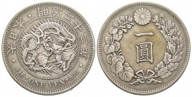 Japan, Mutsuhito
Meiji 1868-1912 
Yen 1889, Year 22, AG 26.83 g. 
Ref : KM#25.2
Conservation : TTB