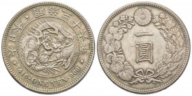 Japan, Mutsuhito
Meiji 1868-1912 
Yen 1891, Year 24, AG 26.87 g. 
Ref : KM#25.2
Conservation : TTB/SUP