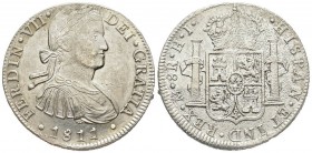Mexico
Ferdinando VII 1808-1833
8 Reales, Mexico City, 1811 HJ, AG 26.5 g.
Ref : Cal. 545
Conservation : TTB-SUP