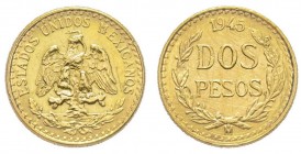 Mexico
Seconda Repubblica 
2 Pesos, 1945, AU 
Conservation : rayures sinon Superbe