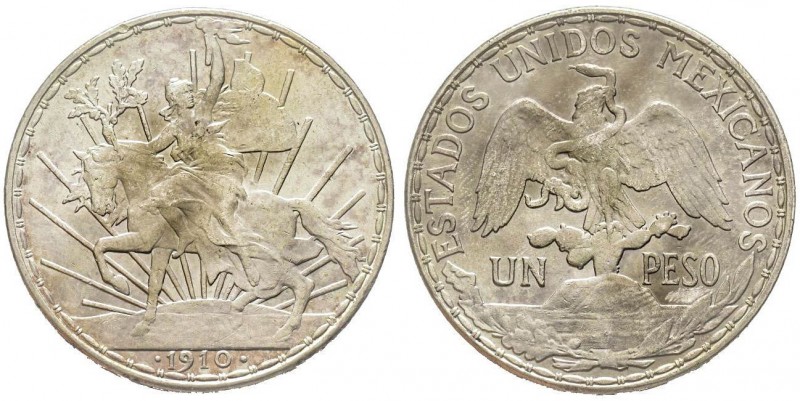 Mexico
Seconda Repubblica 
1 Peso, 1910, AG g.
Conservation : SUP-FDC