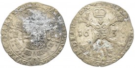 Spanish Netherlands
Philip IIII 1621-1665
1/4 patagon, 163-, AG 6.64 g.
Conservation : TB