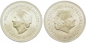 Netherlands
10 Gulden, 1970, AG 24.94 g.
Ref : KM#195
Conservation : FDC