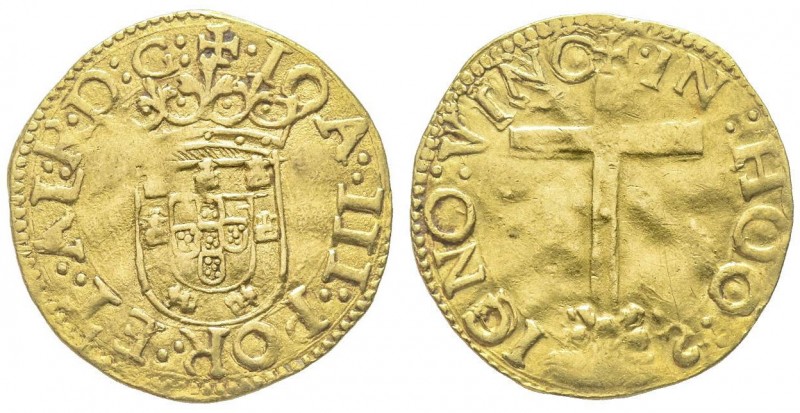 Portugal
Joao III 1521-1557
Cruzado, AU 3.41 g.
Ref : Fr. 29
Conservation : TTB