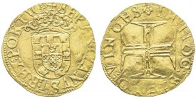Portugal
Sebastian I 1557-1578
Cruzado, AU 3.81 g.
Ref : Fried. 41 Gomes 28 var
Conservation : Superbe