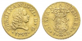 Spain
Ferdinando VI 1746-1759
1/2 Escudo, 1752, Madrid, AU 1.77 g.
Conservation : TTB-SUP
