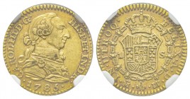 Spain
Carlo III 1759-1788
Escudo 1785 M-DV, Madrid, AU
Conservation : NGC AU55