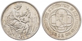 Switzerland
5 Francs, 1865, Tir fédéral à Schaffhausen, AG
Ref : Divo S8, Dav. 382
Conservation : Superbe