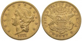 USA
20 Dollars, San Francisco, 1871 S, AU 33.43 g.
Ref : Fr. 175, KM#74.2
Conservation : TTB