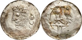 Medieval coins 
POLSKA/POLAND/POLEN/SCHLESIEN

Bolesław Śmiały (1058-1080). Denar królewski, Krakow (Cracow) po 1076 - RARE 

Bardzo ciekawy egze...
