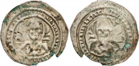 Medieval coins 
POLSKA/POLAND/POLEN/SCHLESIEN

Mieszko III, Brakteat hebrajski - Książę z liściem palmowym, RARE 



Details: 0.125 g Ag 
Cond...