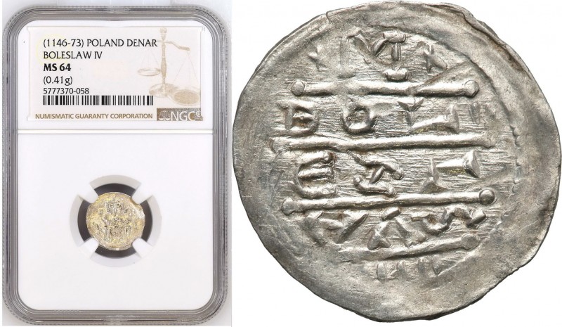 Medieval coins 
POLSKA/POLAND/POLEN/SCHLESIEN

Bolesław IV Kędzierzawy Denar ...