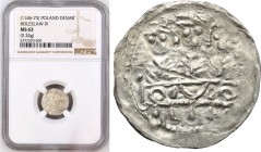Medieval coins 
POLSKA/POLAND/POLEN/SCHLESIEN

Bolesław IV Kędzierzawy (1146-1173) Denar 1157-1166 - litery S-S NGC MS63 

Aw.: Popiersie księcia...