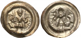 Medieval coins 
POLSKA/POLAND/POLEN/SCHLESIEN

Leszek Biały (1202-1227). Brakteat - Książę na wprost - Beautiful i RARE 

Aw.: Książę stojący na ...