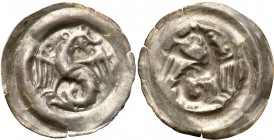 Medieval coins 
POLSKA/POLAND/POLEN/SCHLESIEN

Leszek Biały (1202-1227). Brakteat - smok, Beautiful i RARE 

Aw.: Smok skrzydlaty - przepiękna, n...
