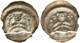 Medieval coins 
POLSKA/POLAND/POLEN/SCHLESIEN

Leszek Biały (1202-1227). Brakteat - RARE 

Aw.: Popiersie biskupa z krzyżem i pastorałem na ozdob...