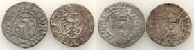 Medieval coins 
POLSKA/POLAND/POLEN/SCHLESIEN

Kazimierz IV Jagiellończyk (1446-1492). Szelag (Schilling), Gdansk (Danzig), set 2 coins 

Aw.: Ta...