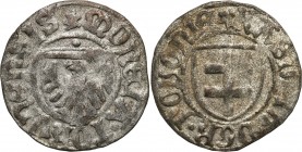 Medieval coins 
POLSKA/POLAND/POLEN/SCHLESIEN

Kazimierz IV Jagiellończyk (1446-1492). Szelag (Schilling), Torun 

Aw.: Tarcza z krzyżem lotaryńs...