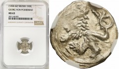 Medieval coins 
POLSKA/POLAND/POLEN/SCHLESIEN

Silesia, hrabstwo Kłodzkie. Jerzy z Podiebradu (1454-1462). Halerz ok. 1460, Kłodzko (R5) NGC MS63 (...