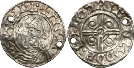 Medieval coins 
POLSKA/POLAND/POLEN/SCHLESIEN

Anglia, Knut 1016-1035. Denar typu pointed helmet, 1024-1030 

Aw.: Popiersie władcy w lewo, z las...
