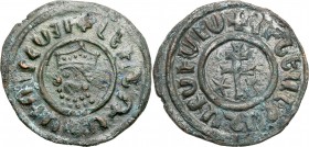 Medieval coins 
POLSKA/POLAND/POLEN/SCHLESIEN

Armenia, Królestwo Armenii w Cylicji - Lewon I (1198-1219). AE tank 

Aw.: Głowa Lewona w koronieR...